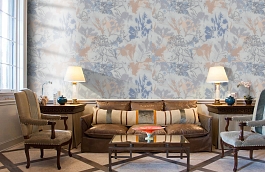 Обои 9080-11 фото в интерьере кабинета превью