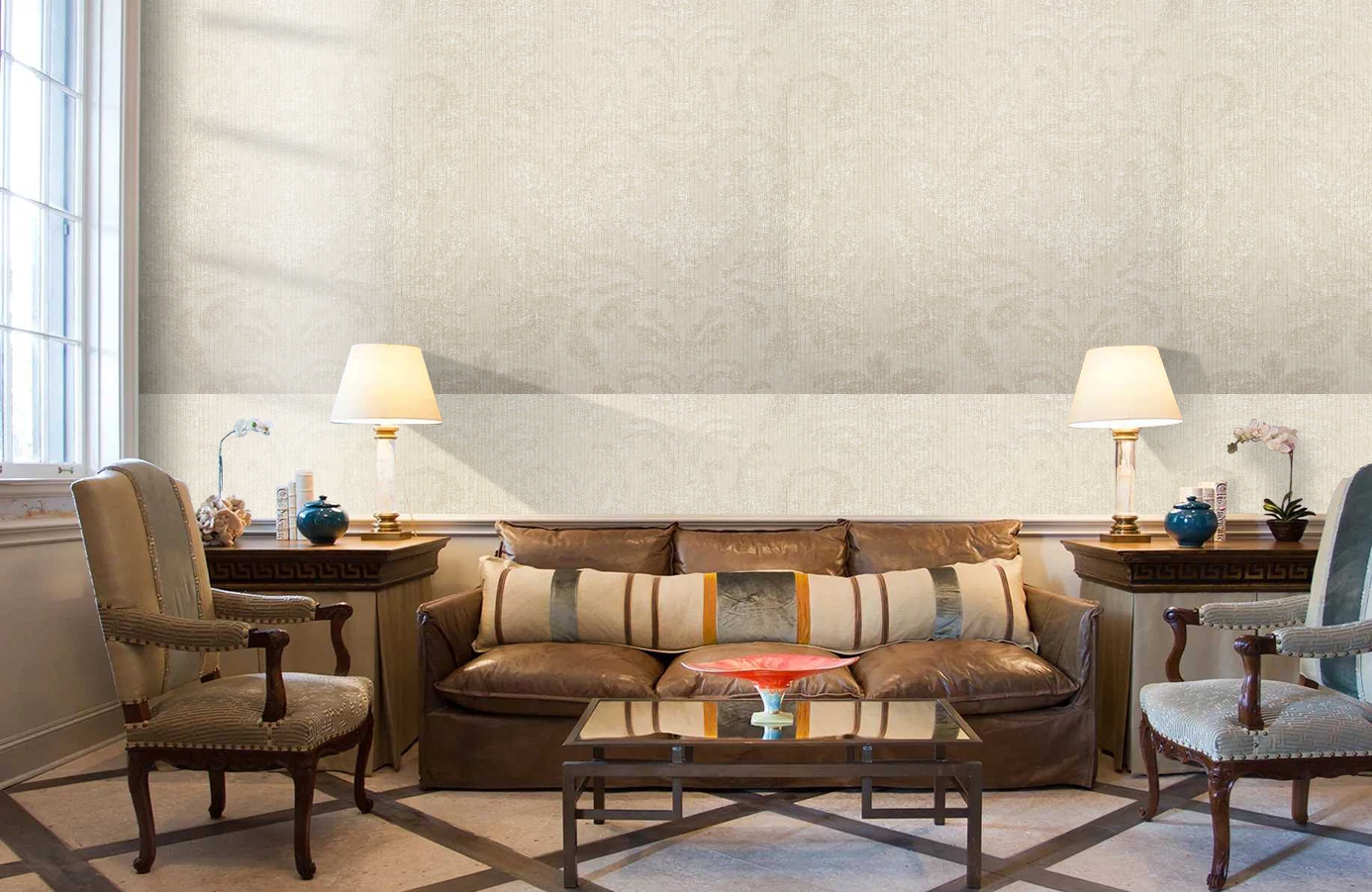 Обои 02515-32 фото в интерьере кабинета