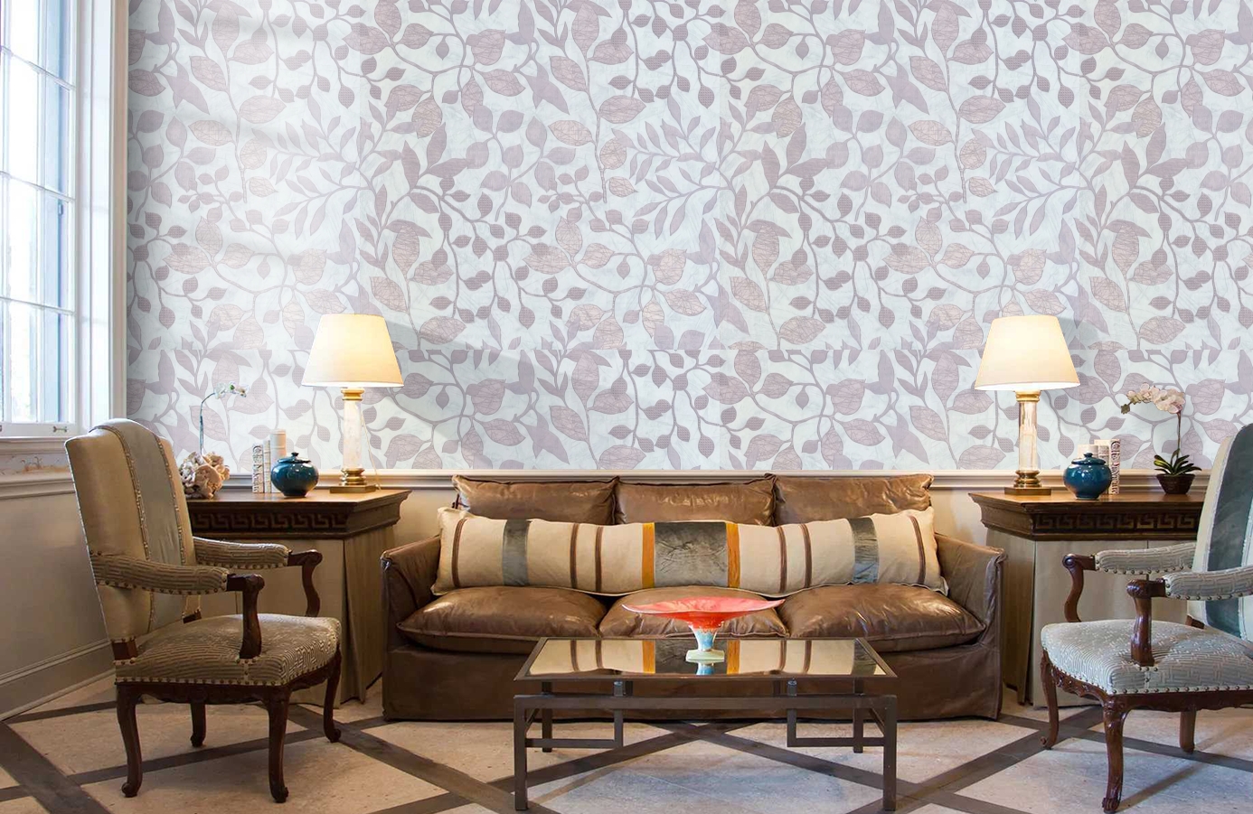 Обои 02548-12 фото в интерьере кабинета