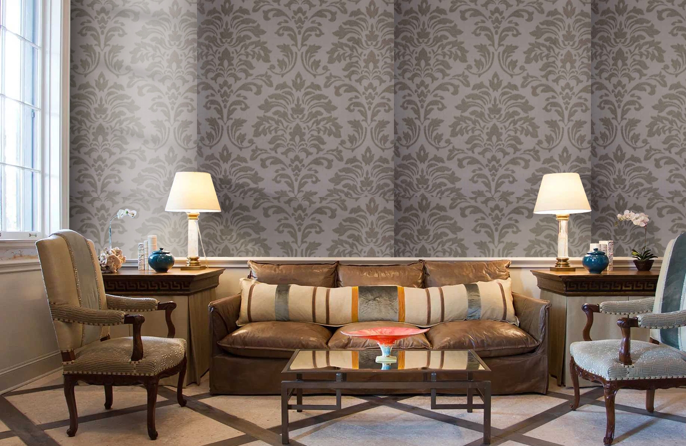 Обои 02574-32 фото в интерьере кабинета