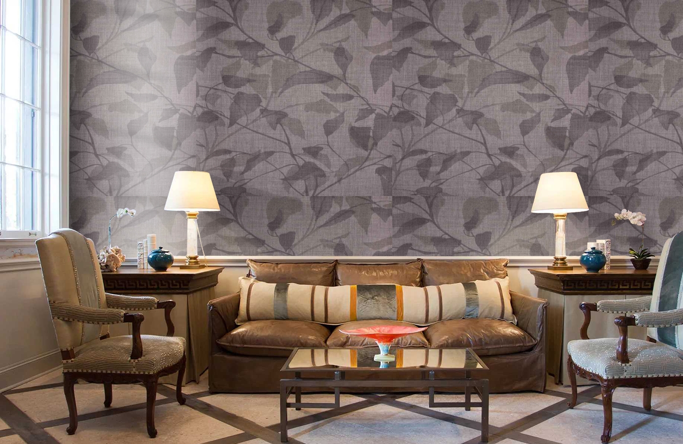 Обои 02575-22 фото в интерьере кабинета