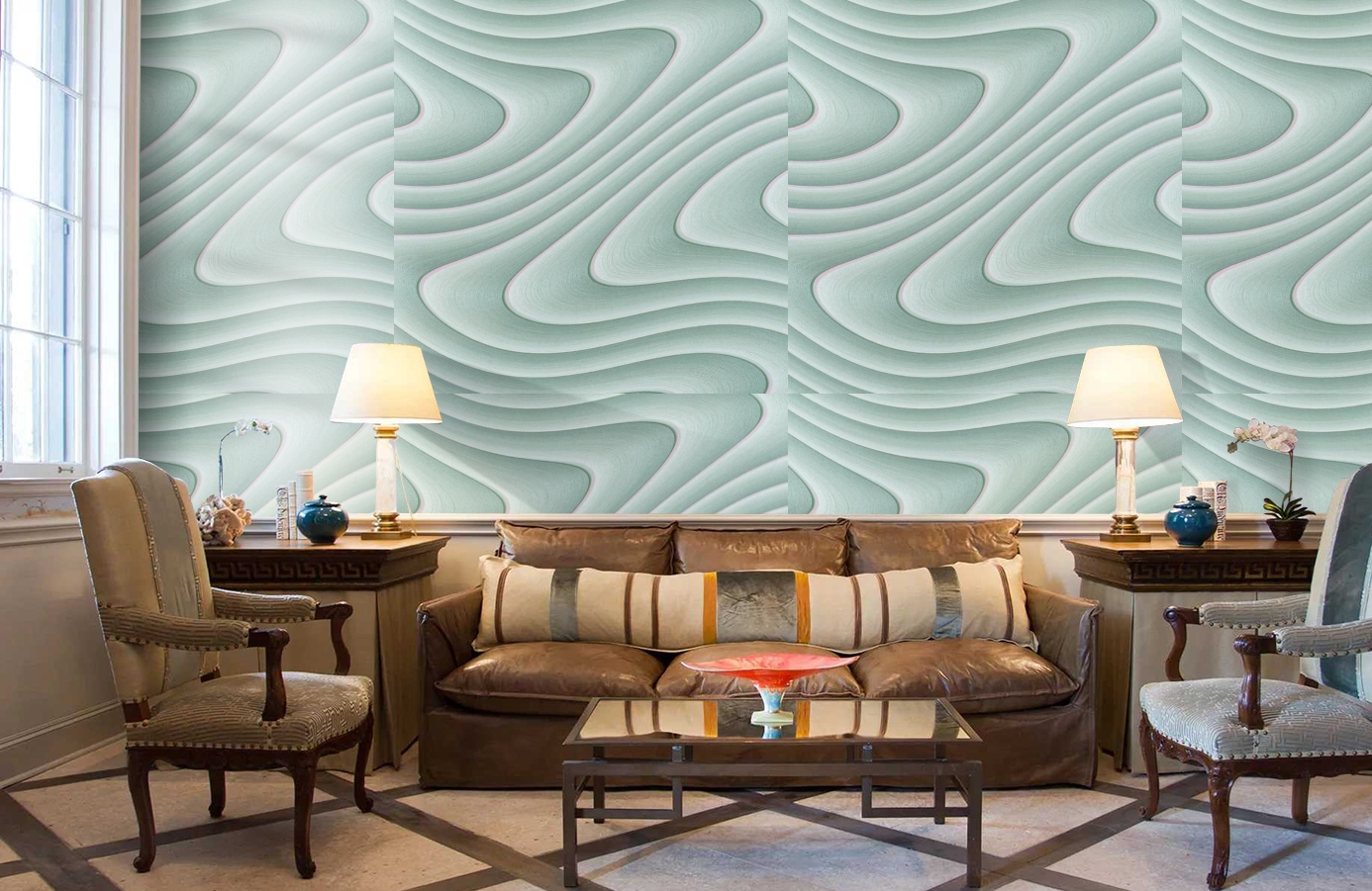 Обои 10270-05 фото в интерьере кабинета