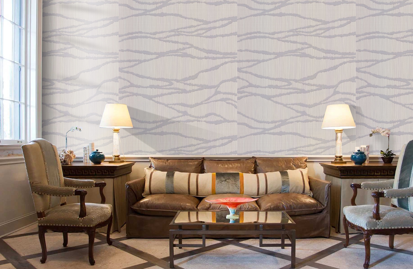 Обои 10271-01 фото в интерьере кабинета