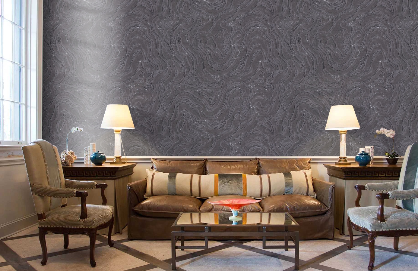 Обои 10274-05 фото в интерьере кабинета Обои 10274-05 фото в интерьере кабинета