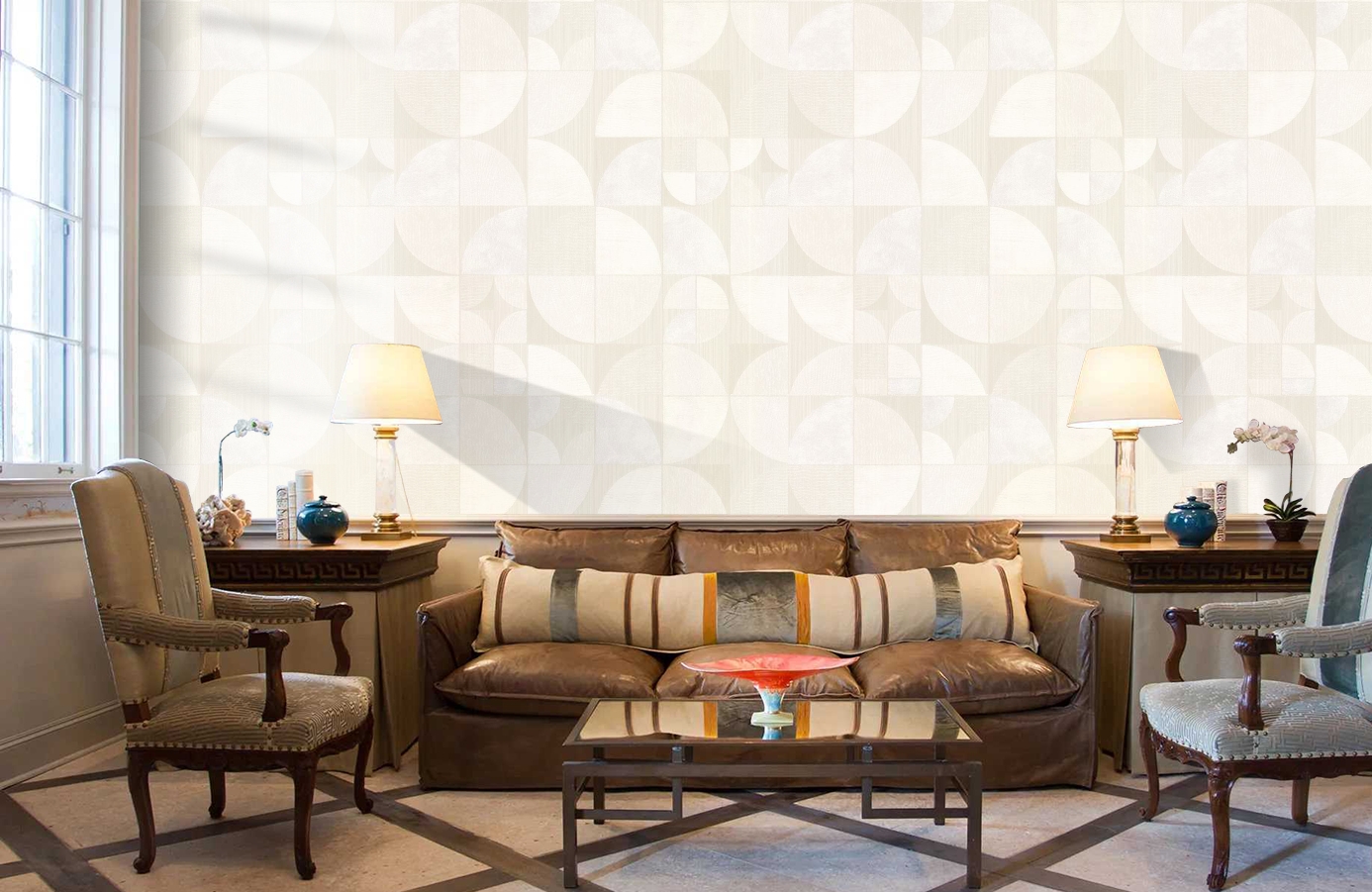 Обои 10275-01 фото в интерьере кабинета