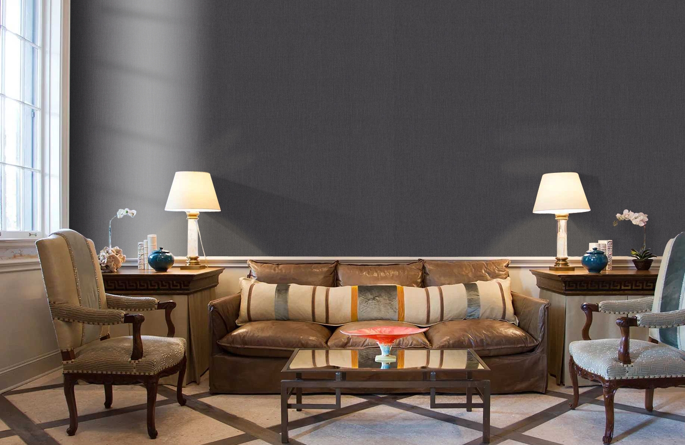 Обои 10276-10 фото в интерьере кабинета