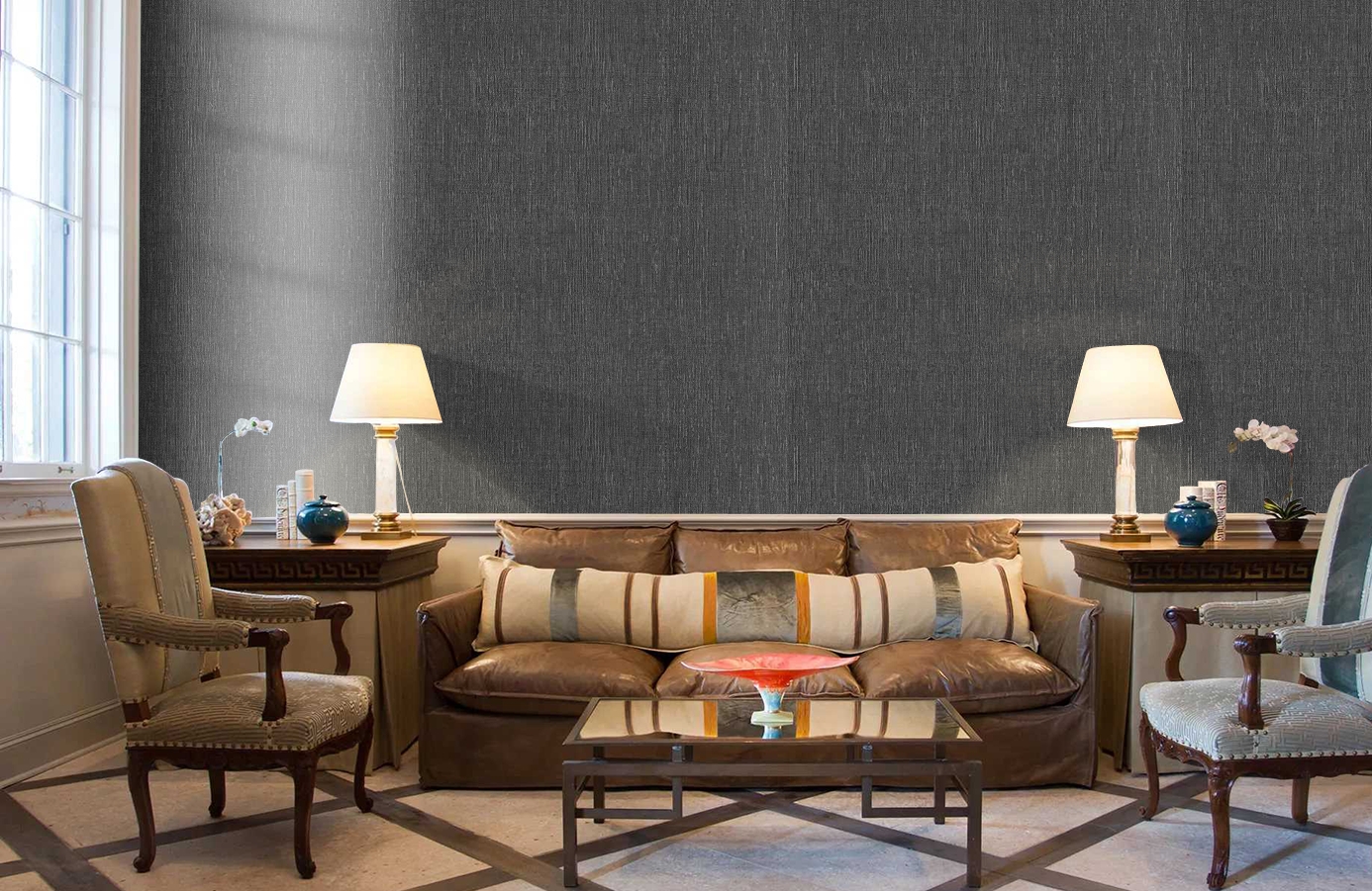 Обои 10276-11 фото в интерьере кабинета