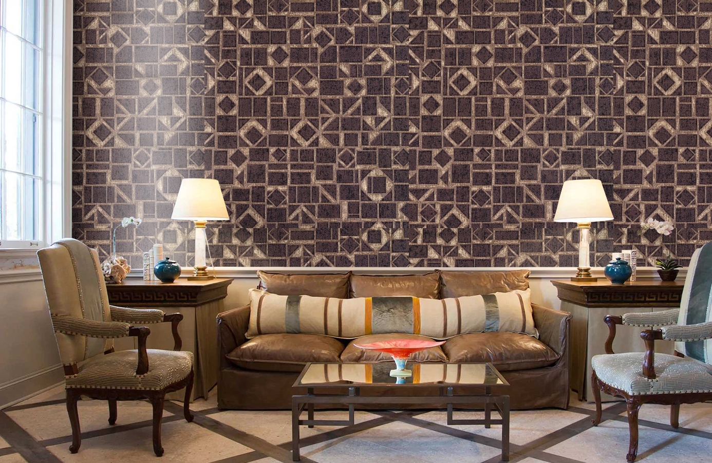 Обои 10359-04 фото в интерьере кабинета