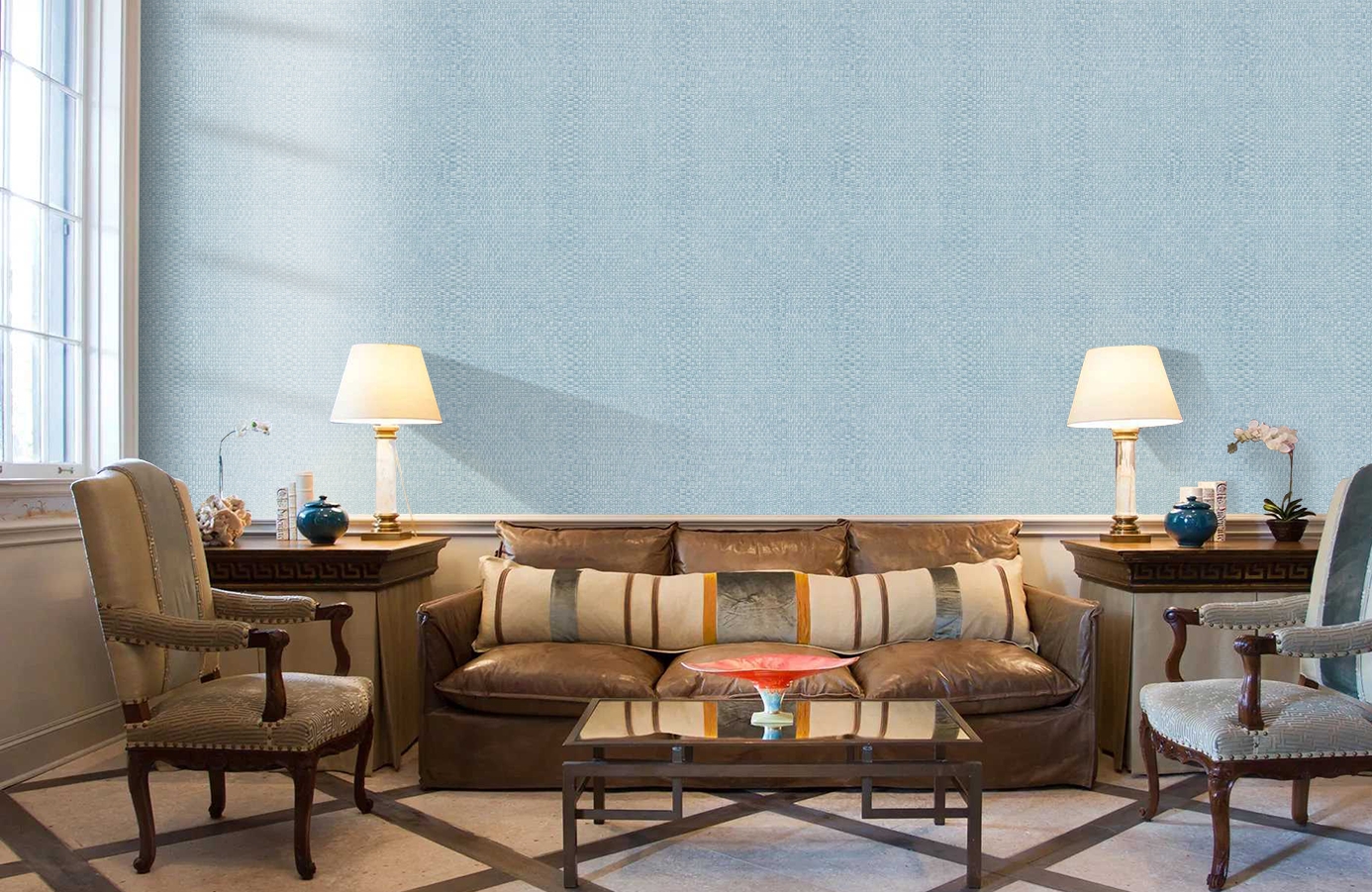 Обои 10435-03 фото в интерьере кабинета