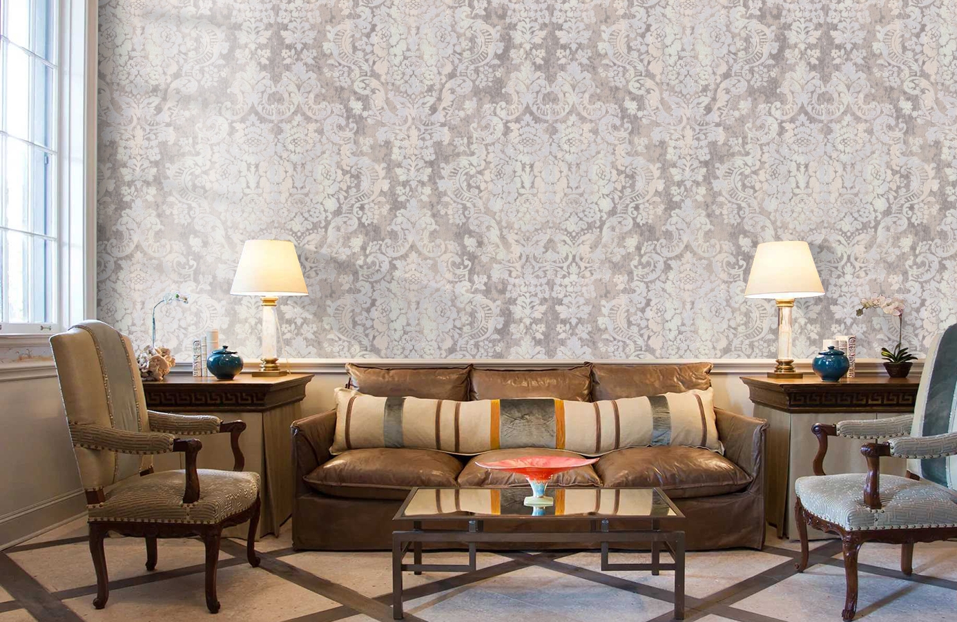 Обои 10443-02 фото в интерьере кабинета