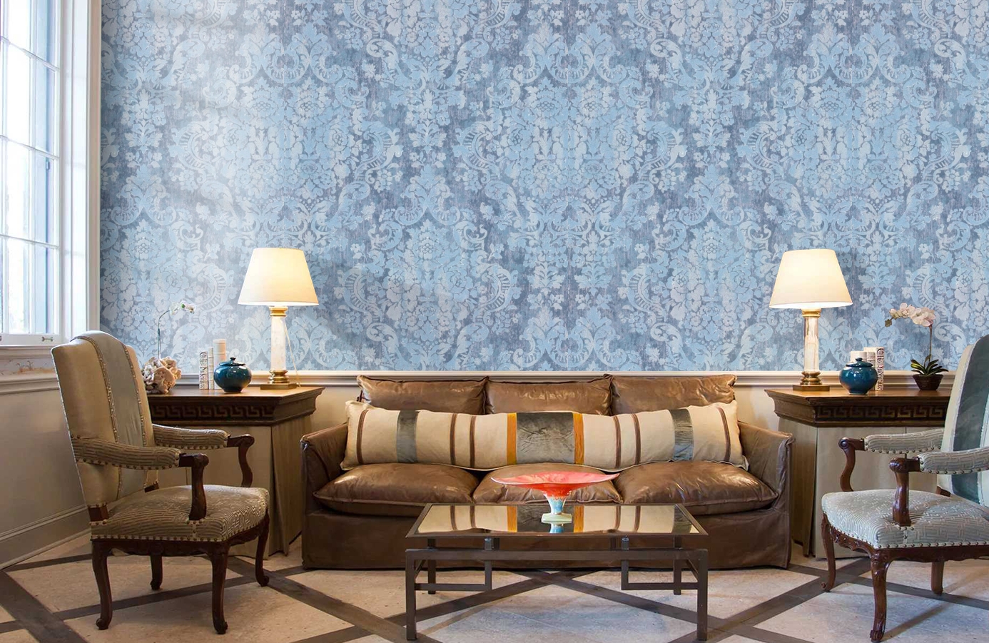 Обои 10443-03 фото в интерьере кабинета