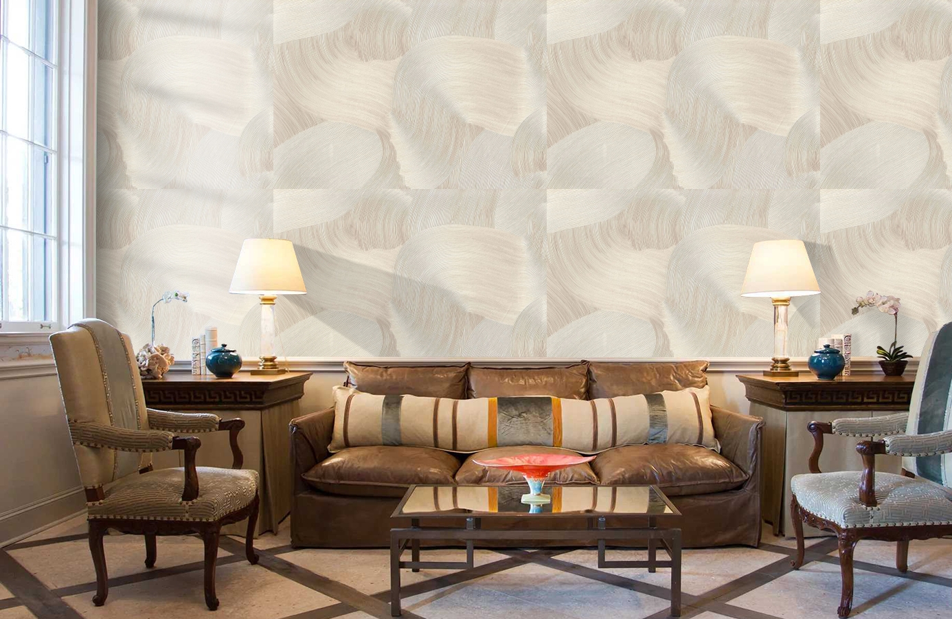 Обои 8002-02 фото в интерьере кабинета