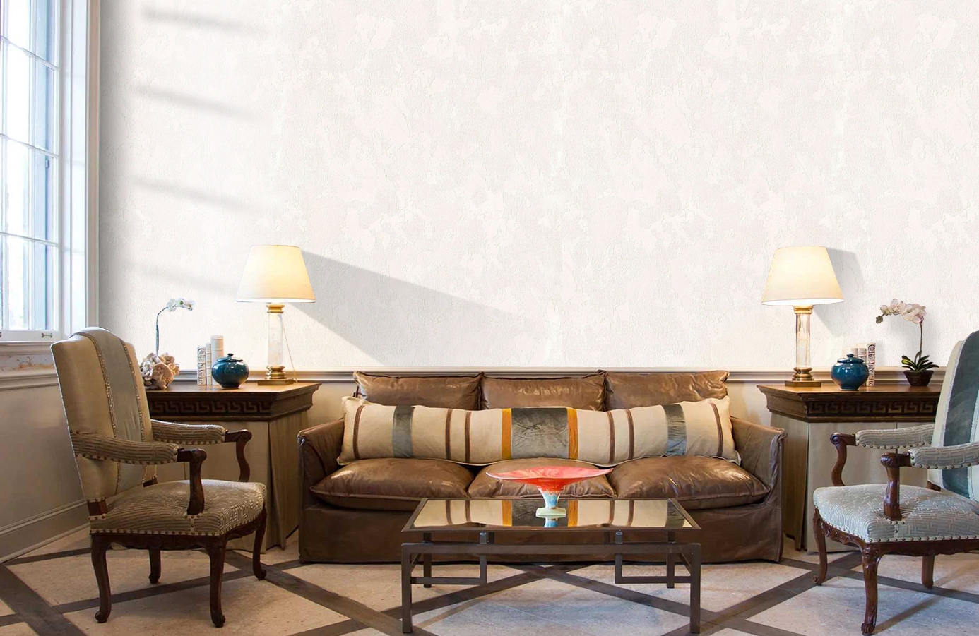 Обои 8018-00 фото в интерьере кабинета