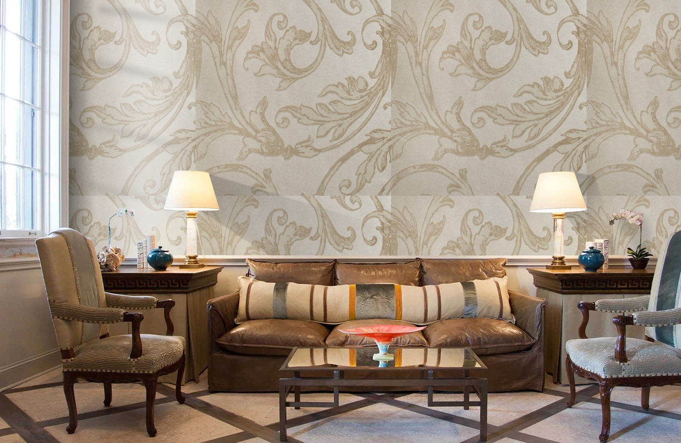 Обои 195007 фото в интерьере кабинета