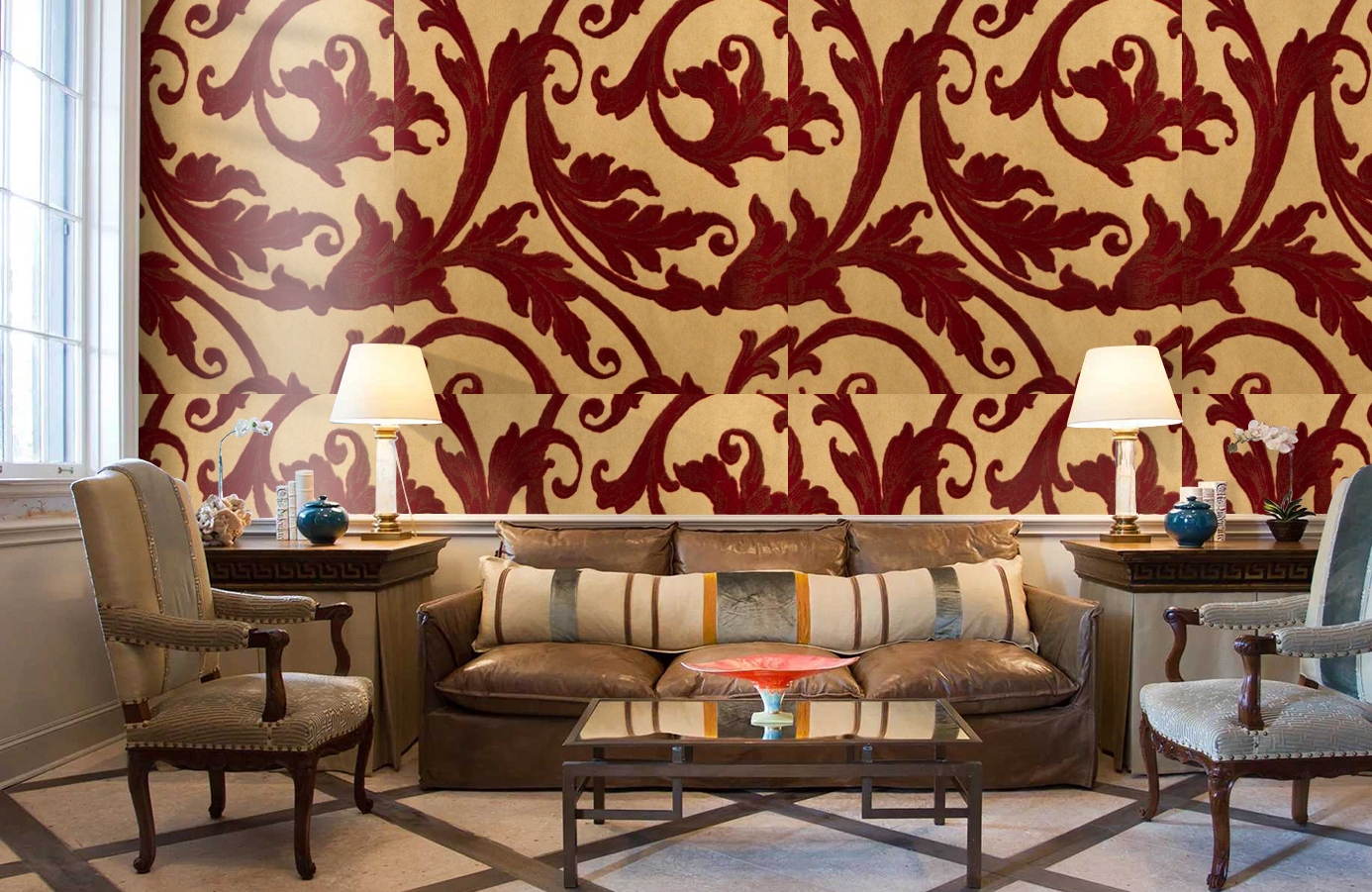 Обои 195008 фото в интерьере кабинета