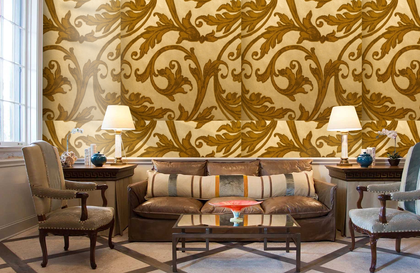 Обои 195009 фото в интерьере кабинета