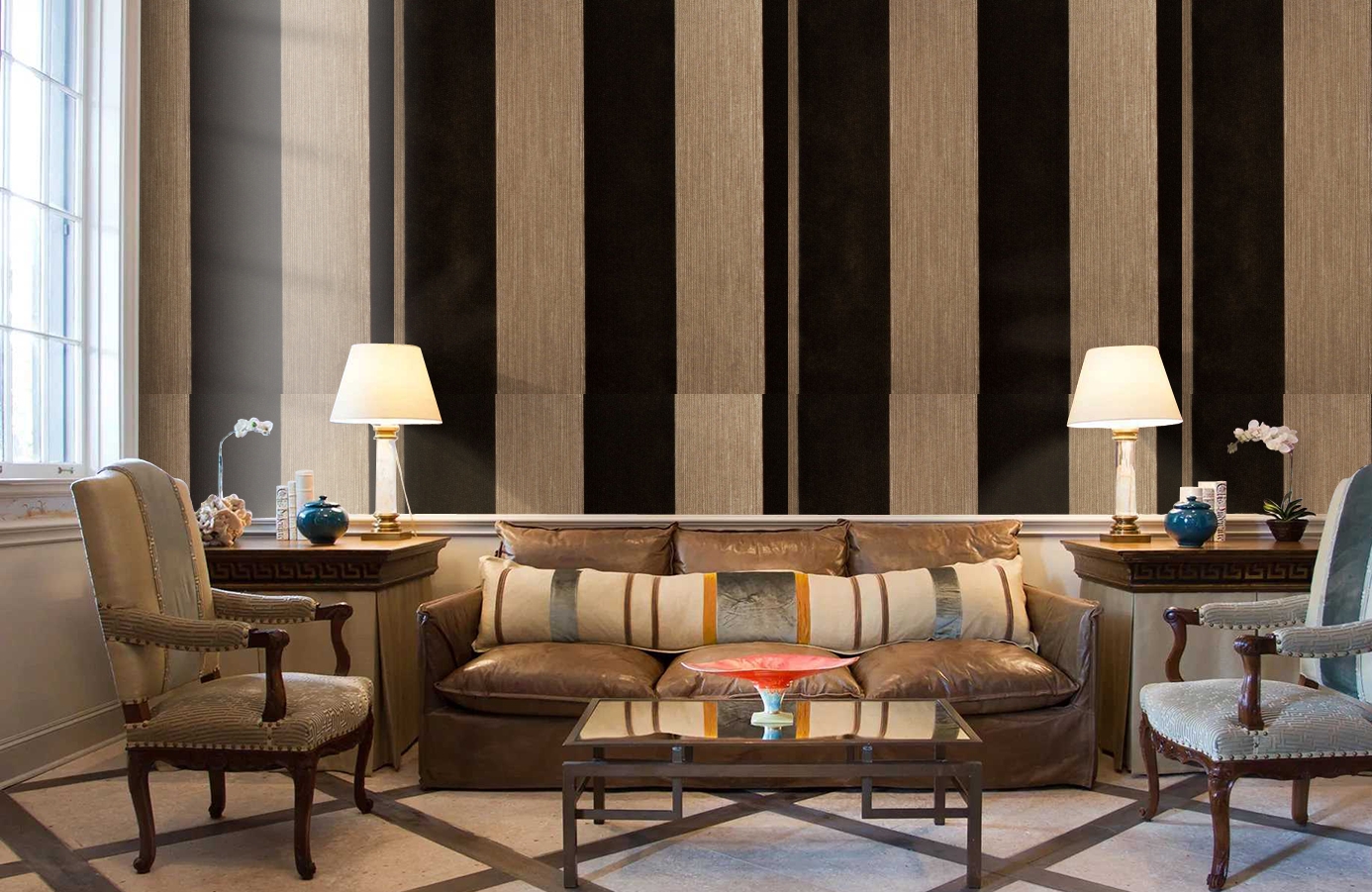 Обои 195017 фото в интерьере кабинета