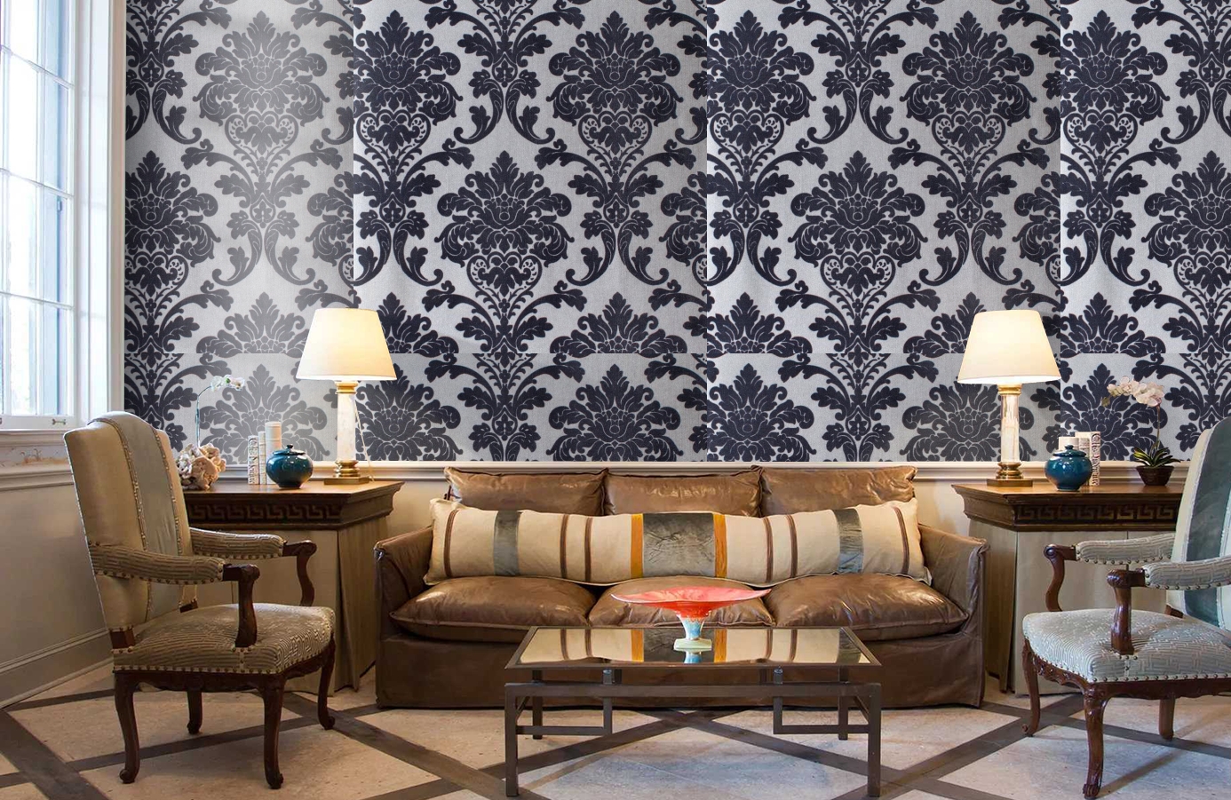 Обои 195023 фото в интерьере кабинета