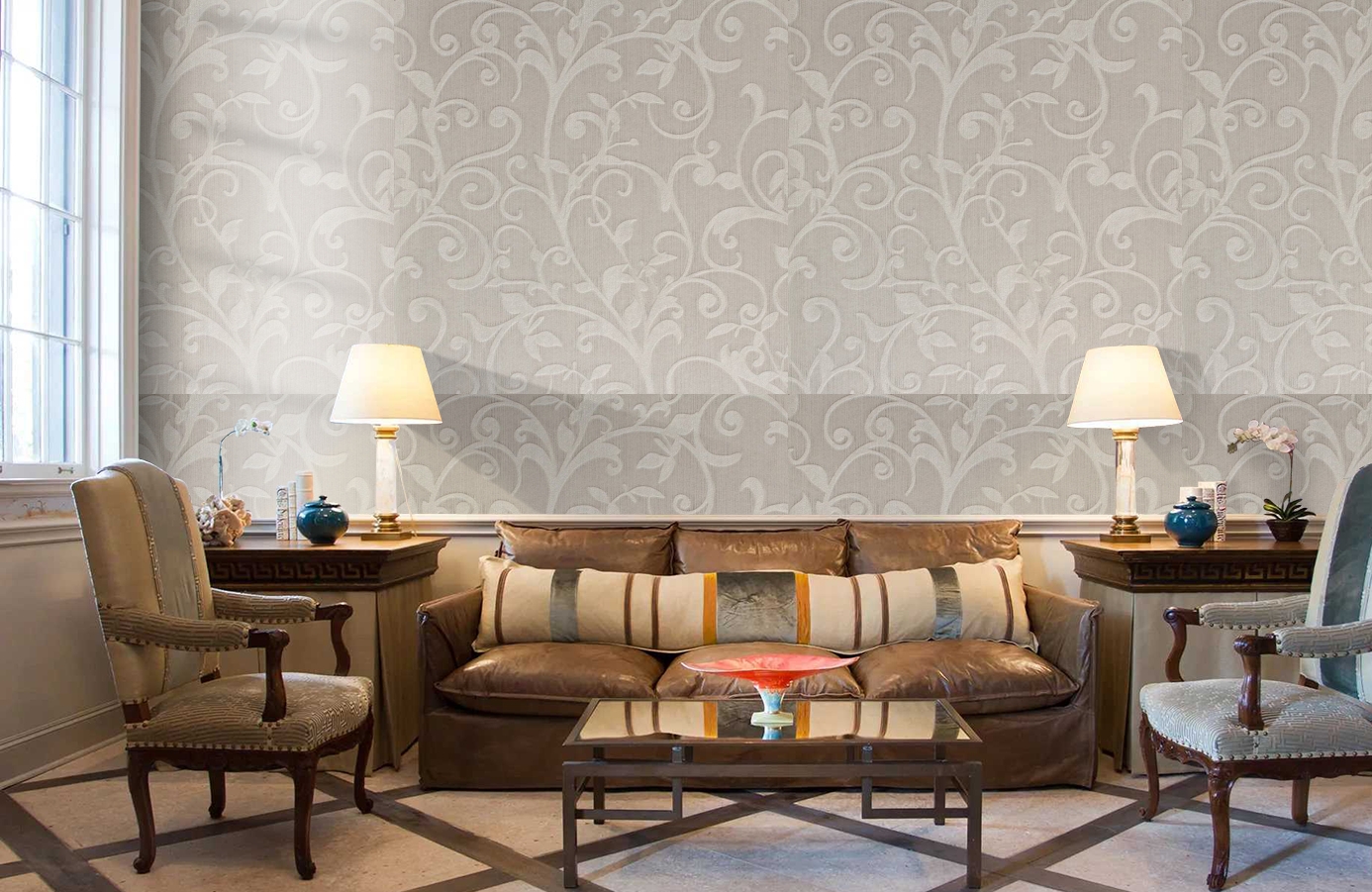 Обои 195024 фото в интерьере кабинета