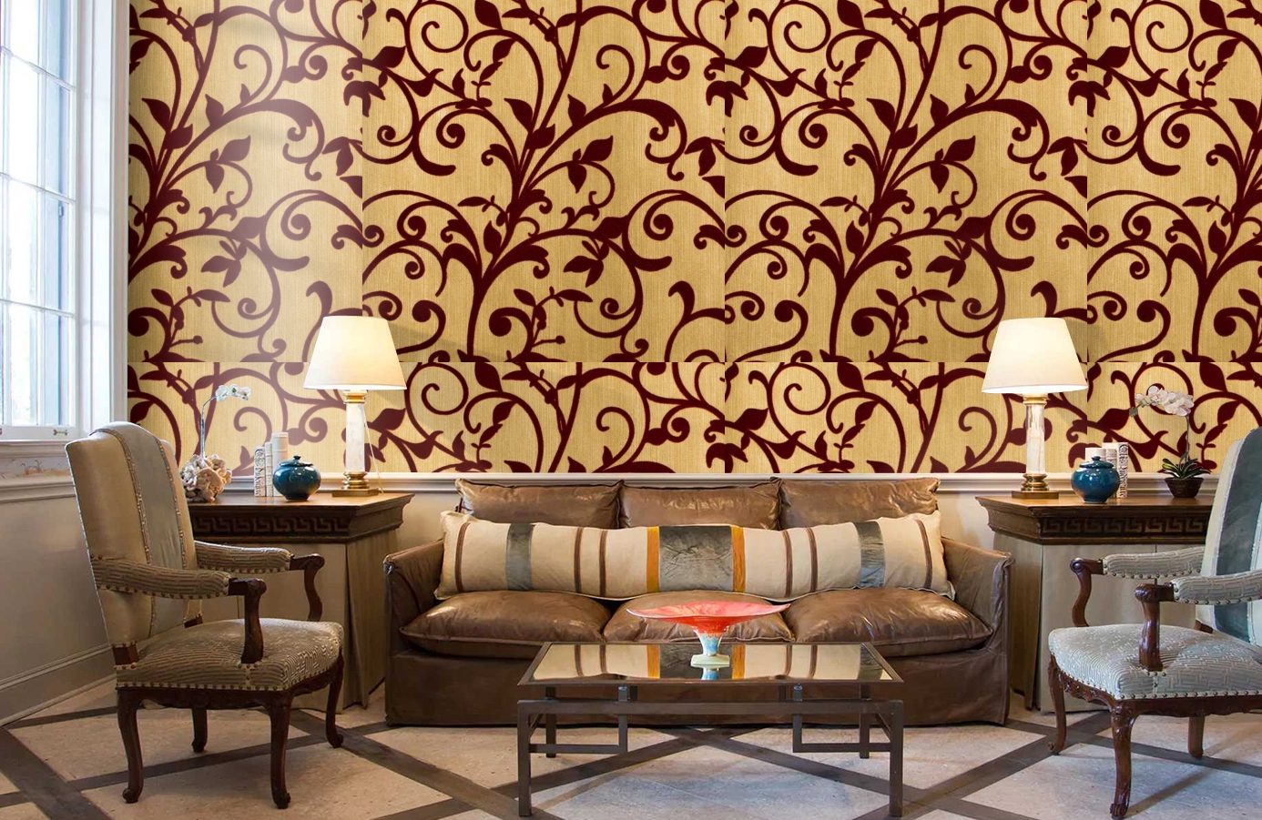 Обои 195027 фото в интерьере кабинета