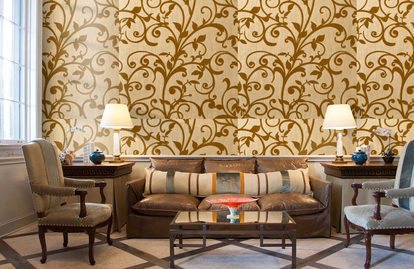 Обои 195028 фото в интерьере кабинета