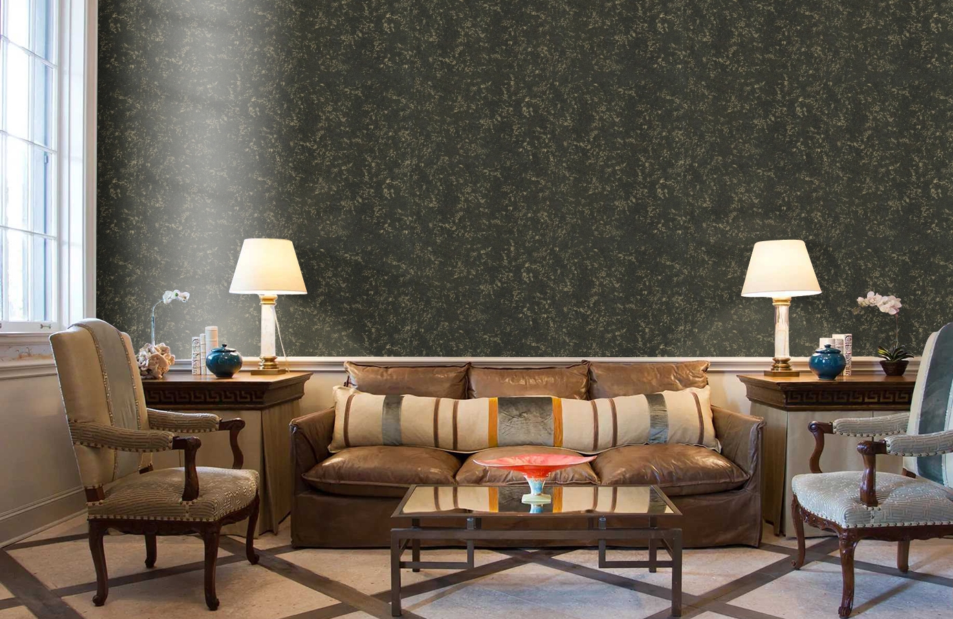 Обои RC19054 фото в интерьере кабинета