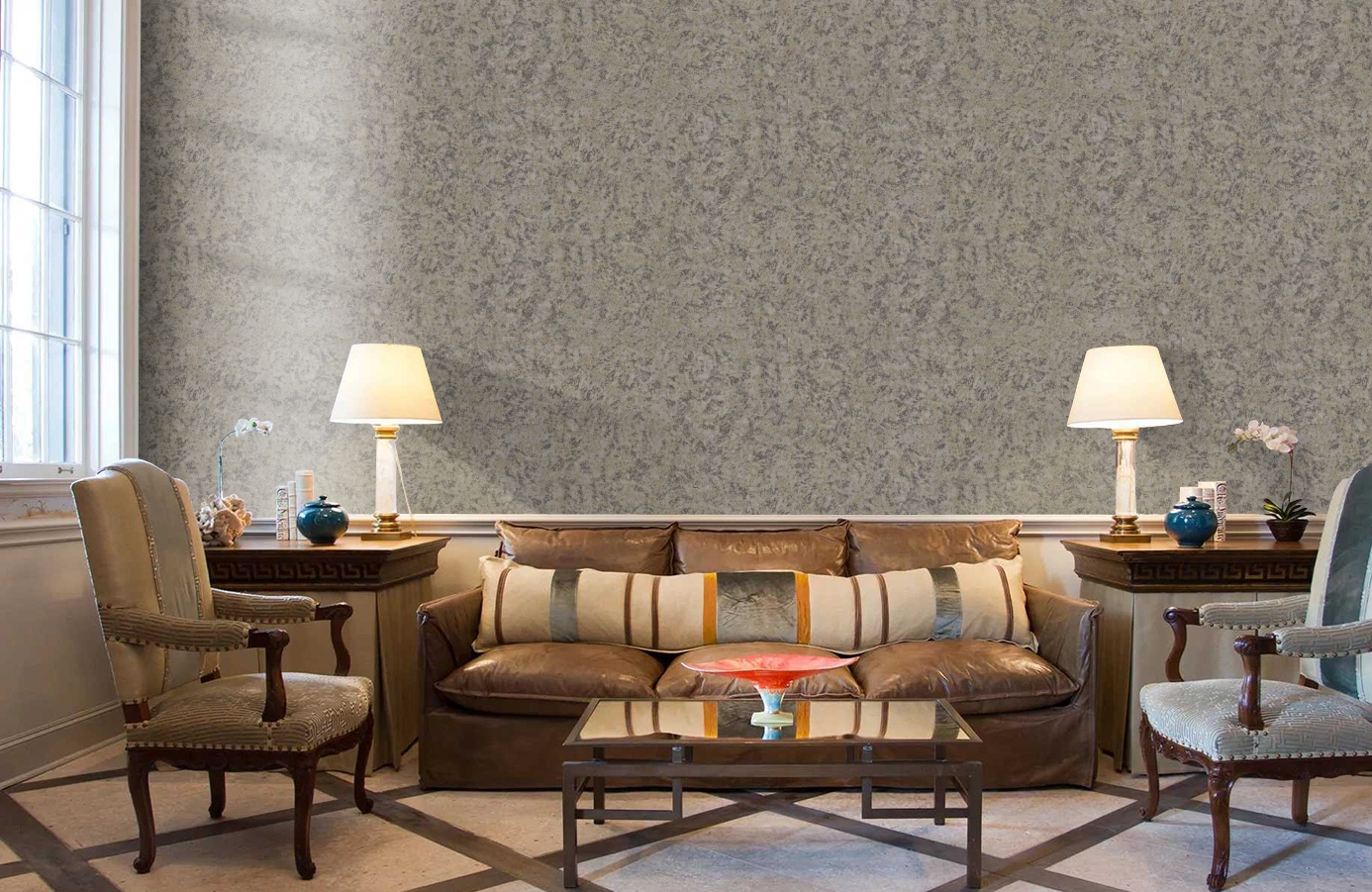 Обои RC19055 фото в интерьере кабинета