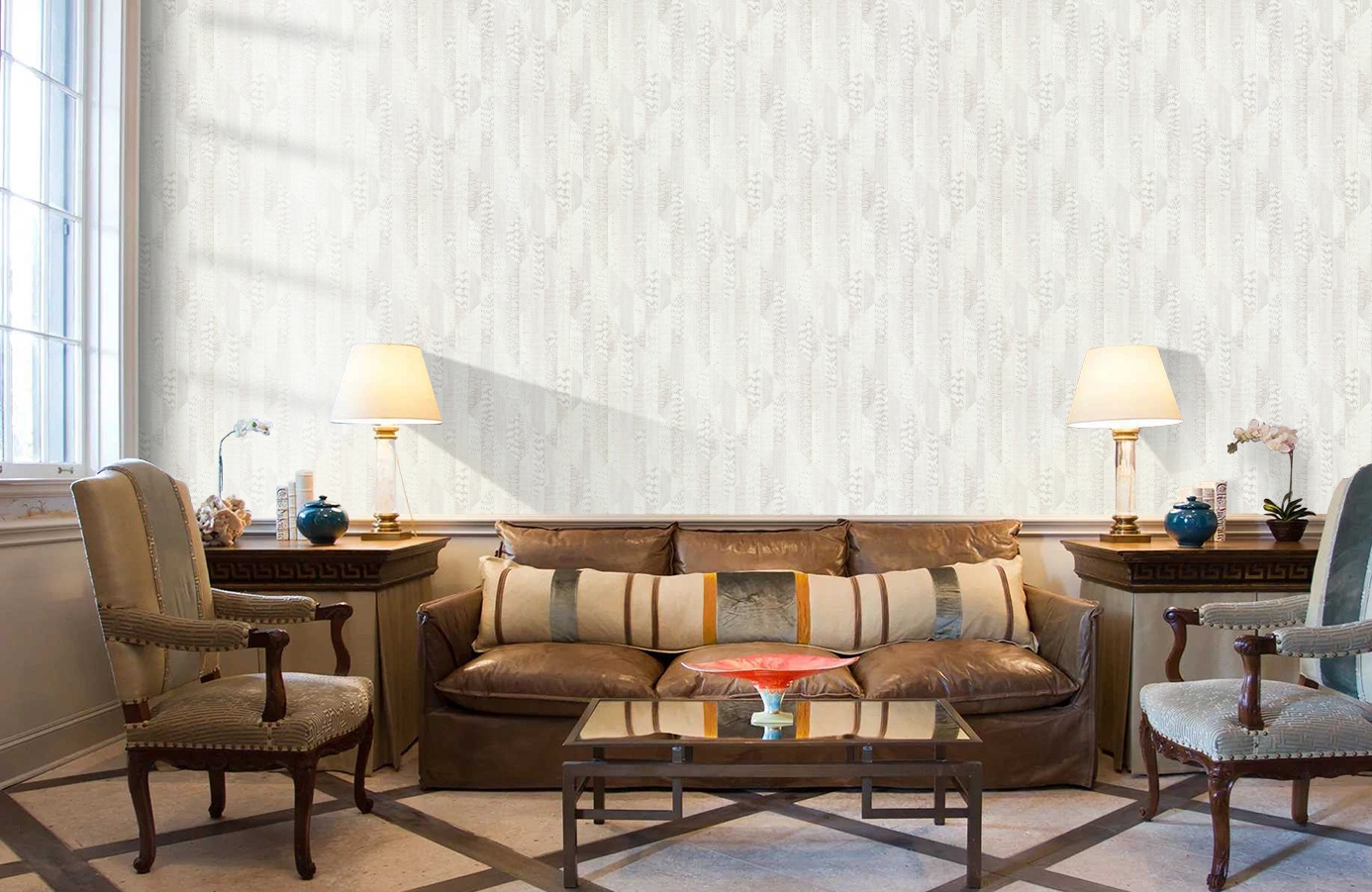 Обои RC19068 фото в интерьере кабинета