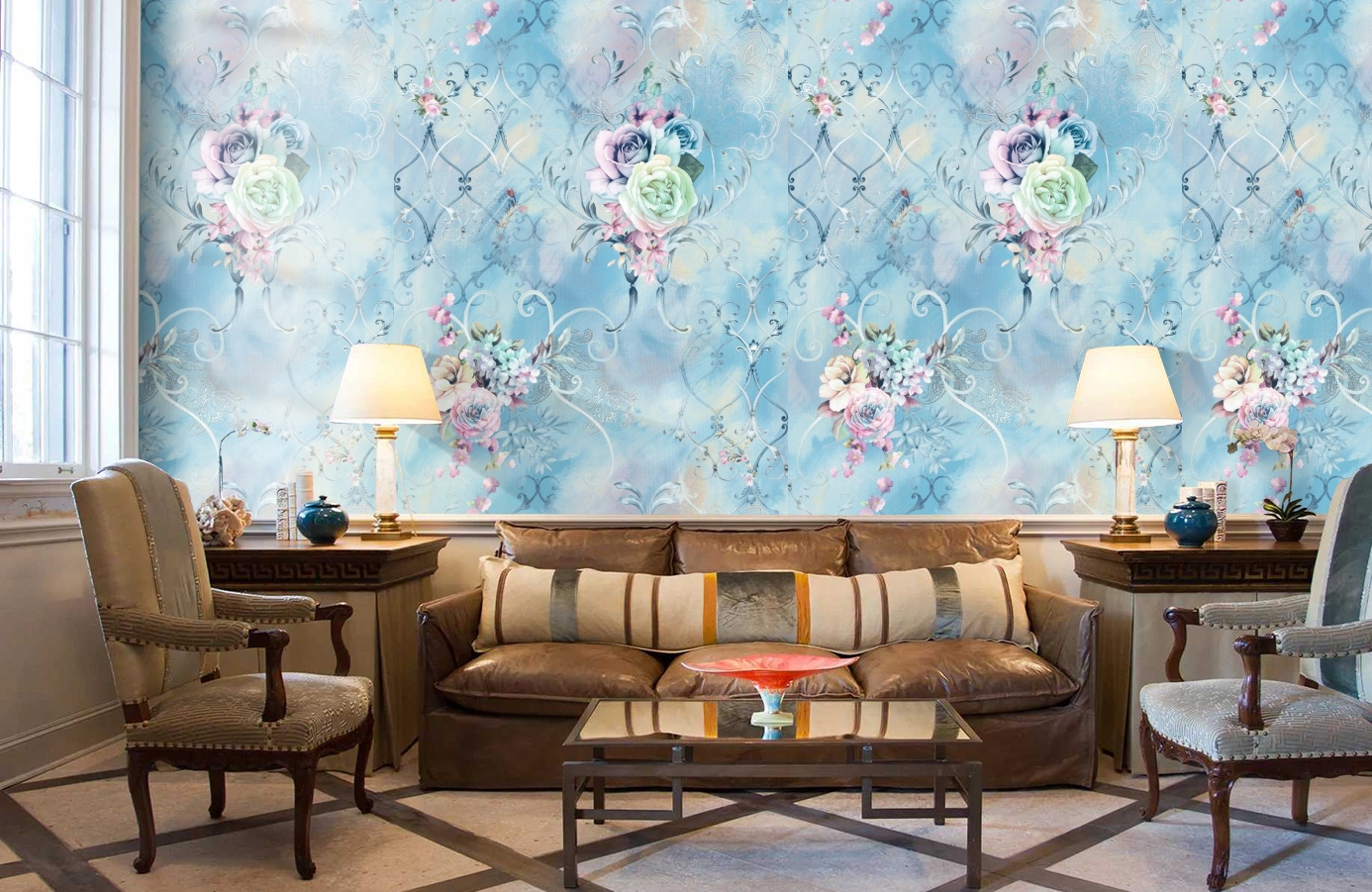 Обои 11700-02 фото в интерьере кабинета