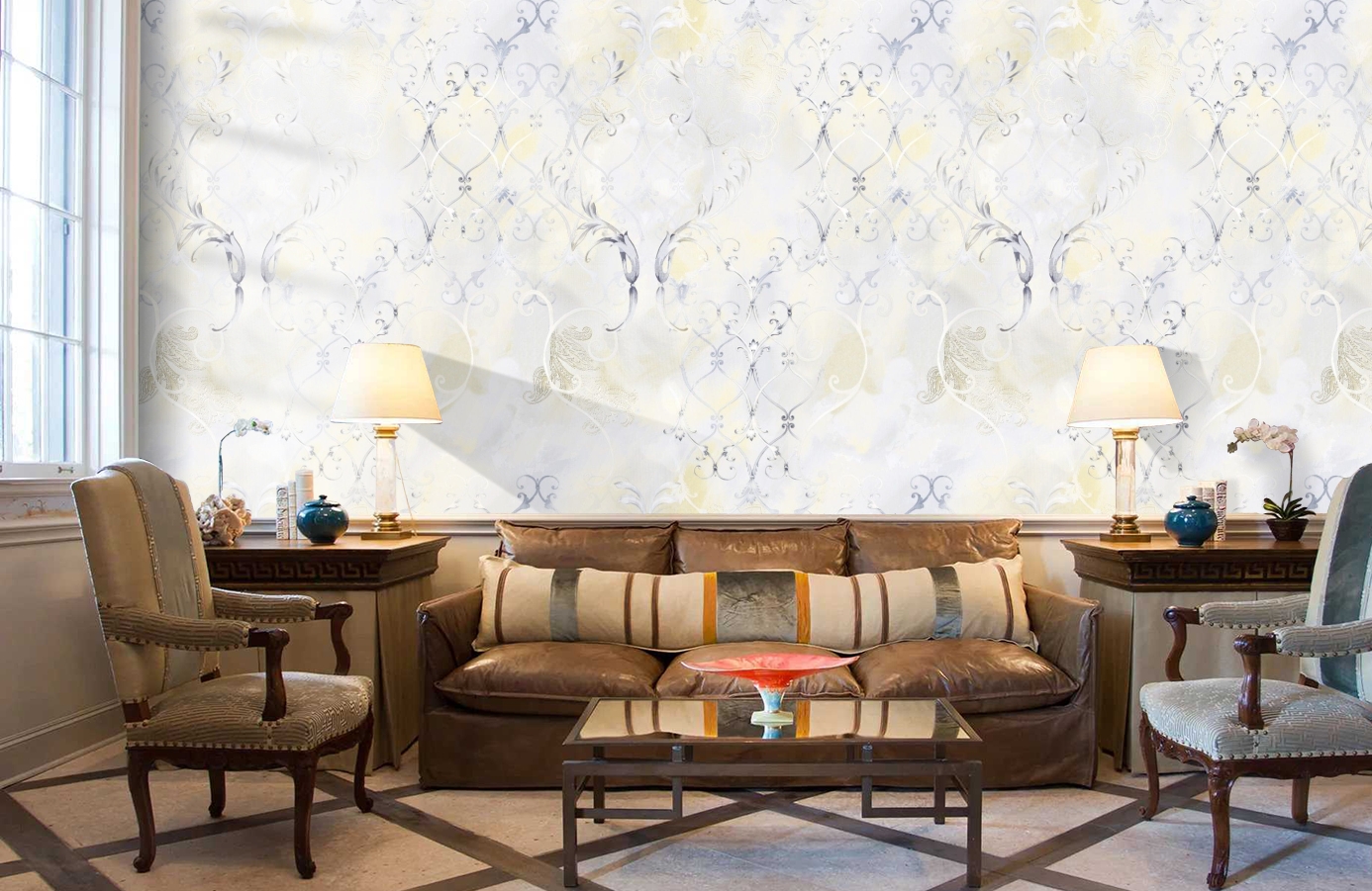 Обои 11800-08 фото в интерьере кабинета