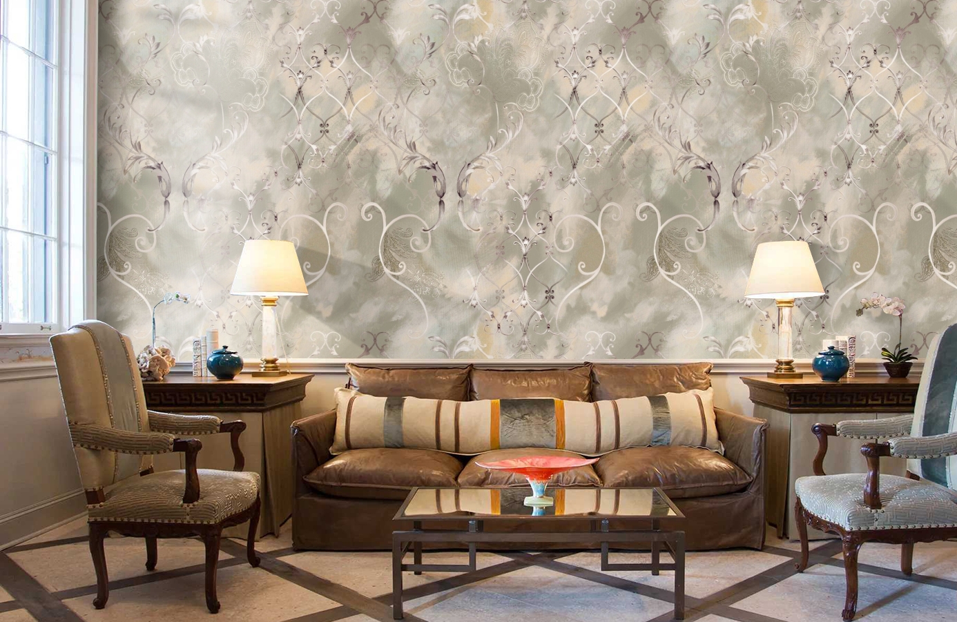 Обои 11800-09 фото в интерьере кабинета