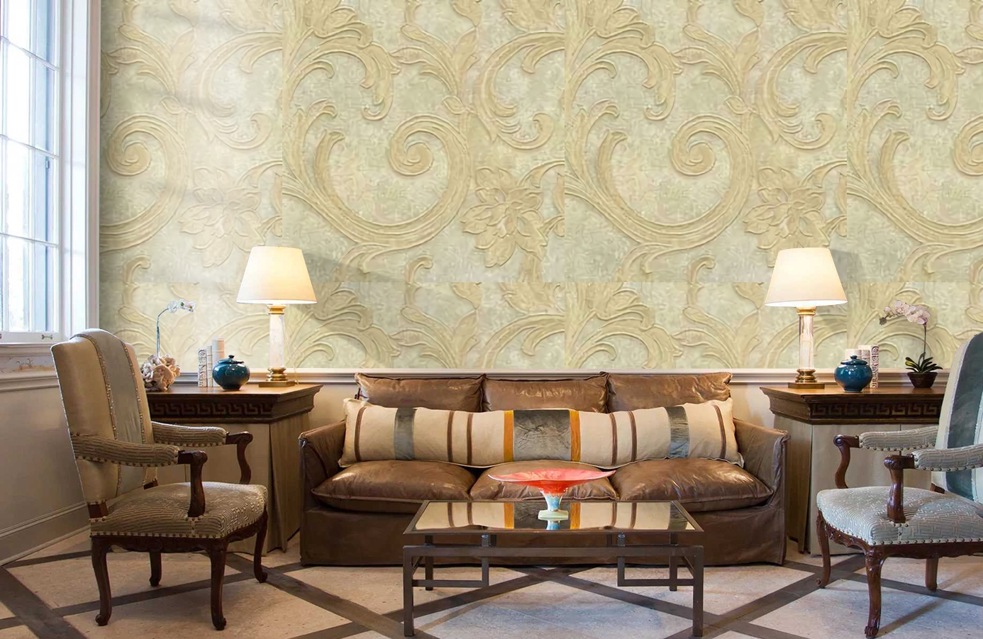 Обои 81222 фото в интерьере кабинета