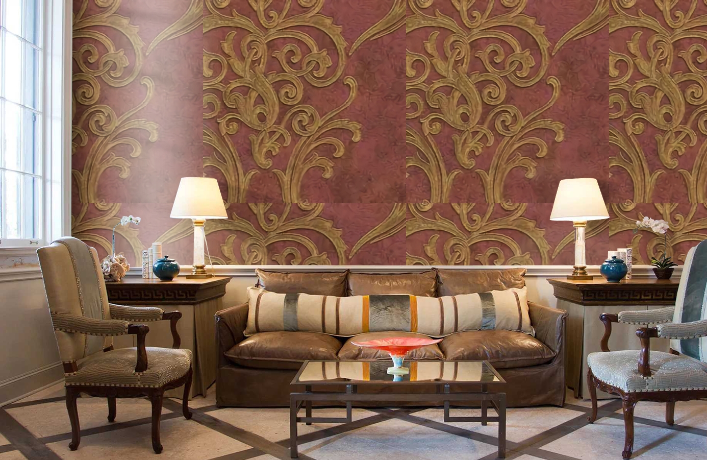 Обои 81232 фото в интерьере кабинета