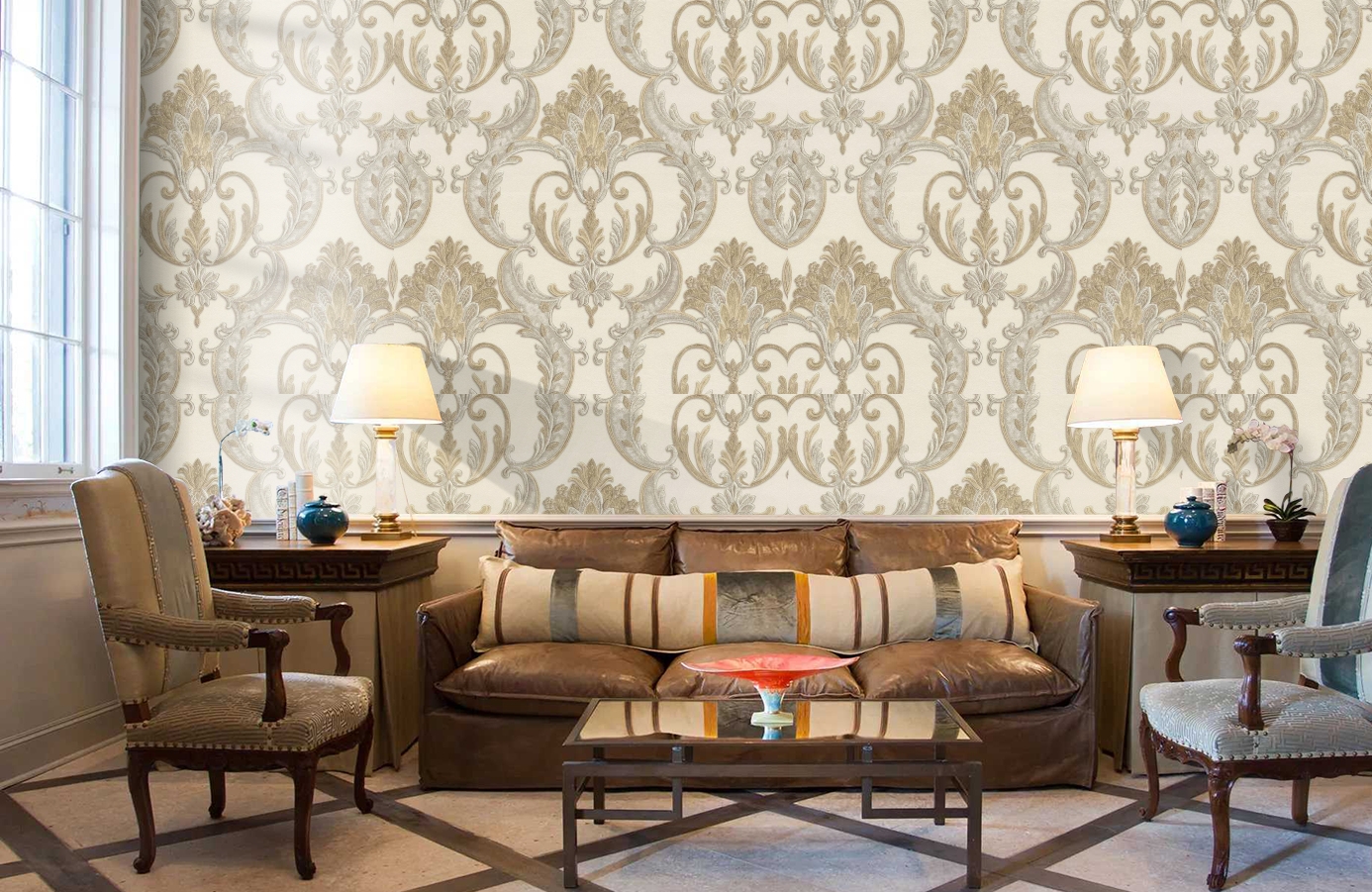 Обои 82006 фото в интерьере кабинета