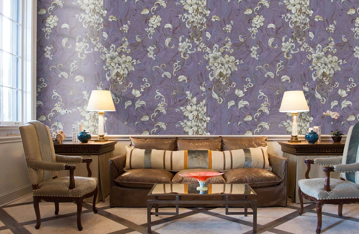 Обои 84001 фото в интерьере кабинета