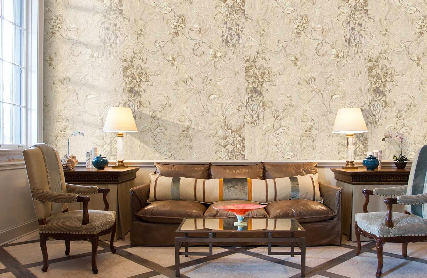 Обои 84008 фото в интерьере кабинета