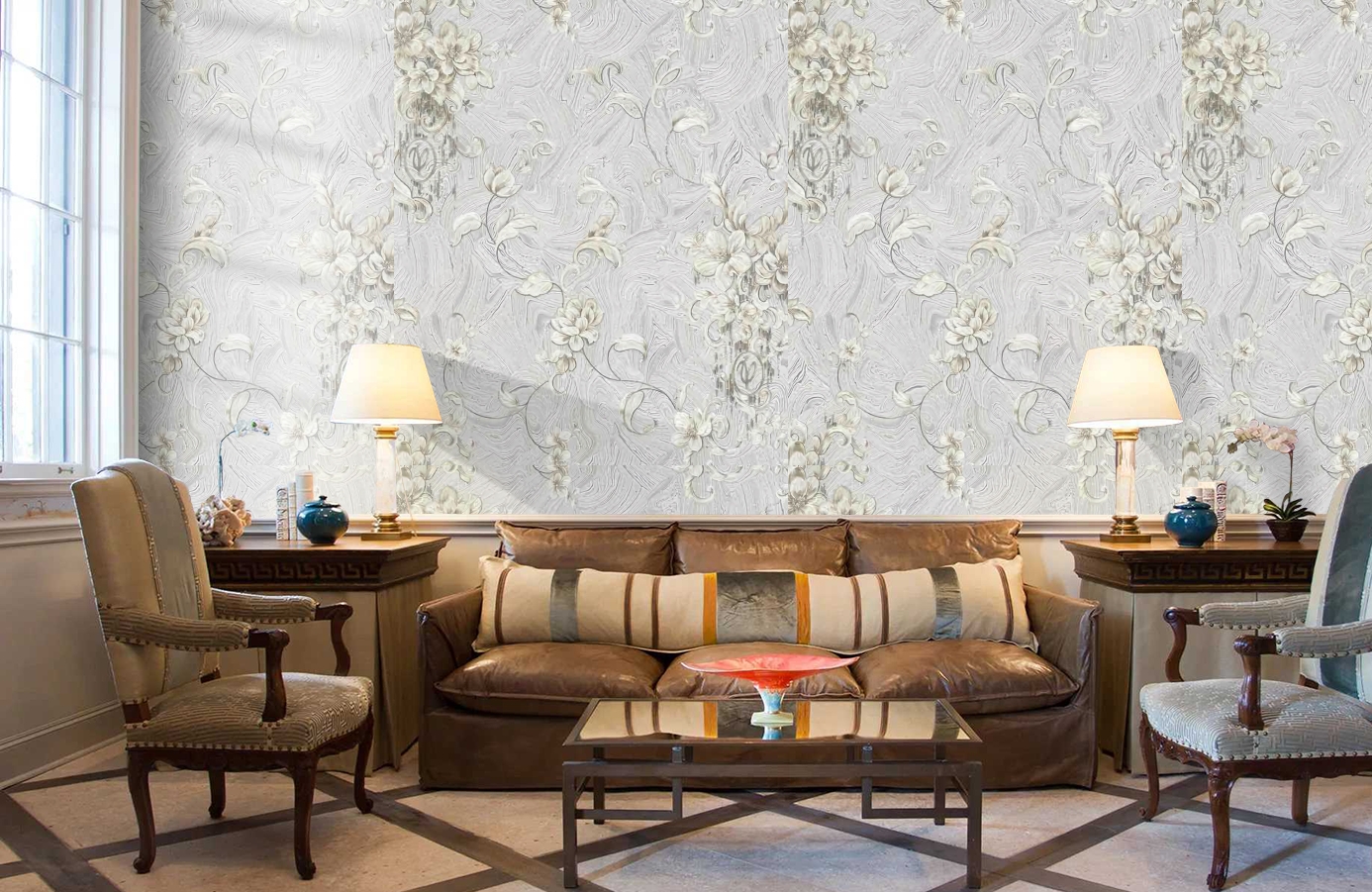 Обои 84011 фото в интерьере кабинета