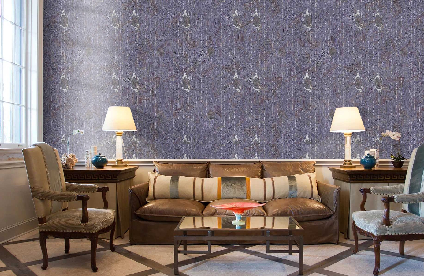 Обои 84022 фото в интерьере кабинета