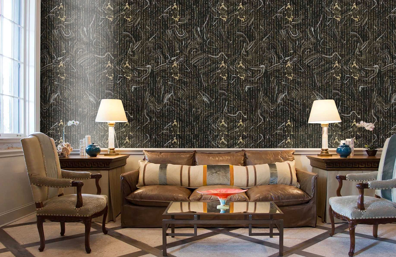 Обои 84028 фото в интерьере кабинета