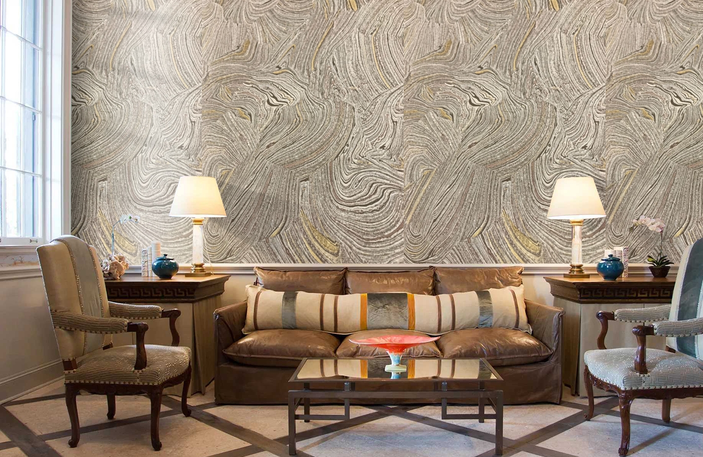 Обои 84033 фото в интерьере кабинета