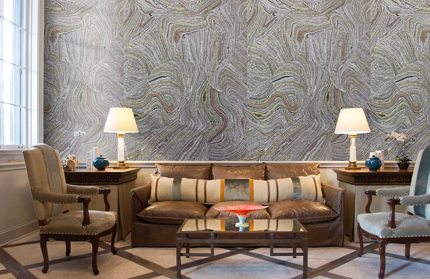 Обои 84037 фото в интерьере кабинета