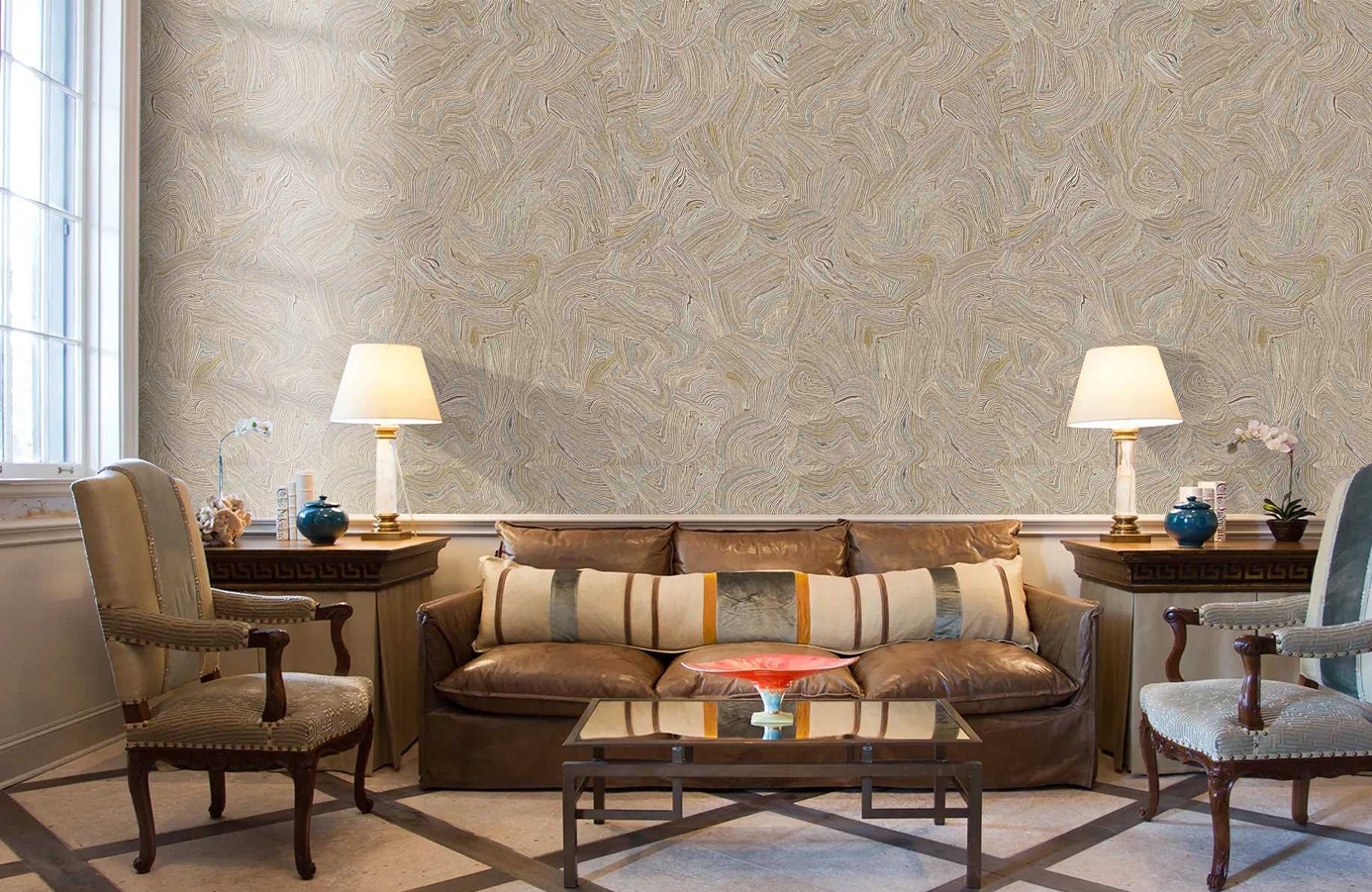 Обои 84040 фото в интерьере кабинета