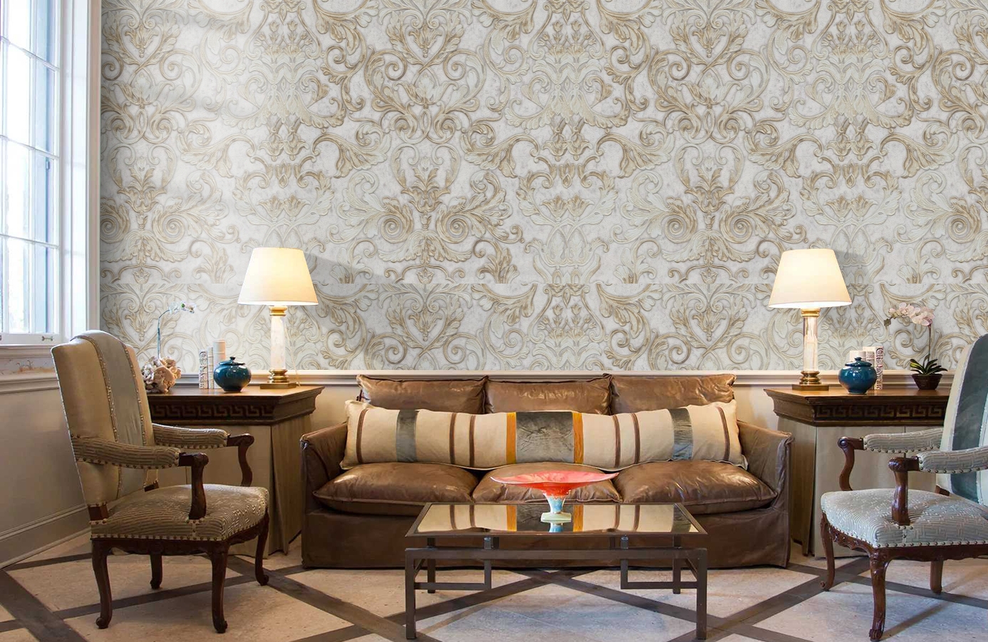 Обои 85003 фото в интерьере кабинета