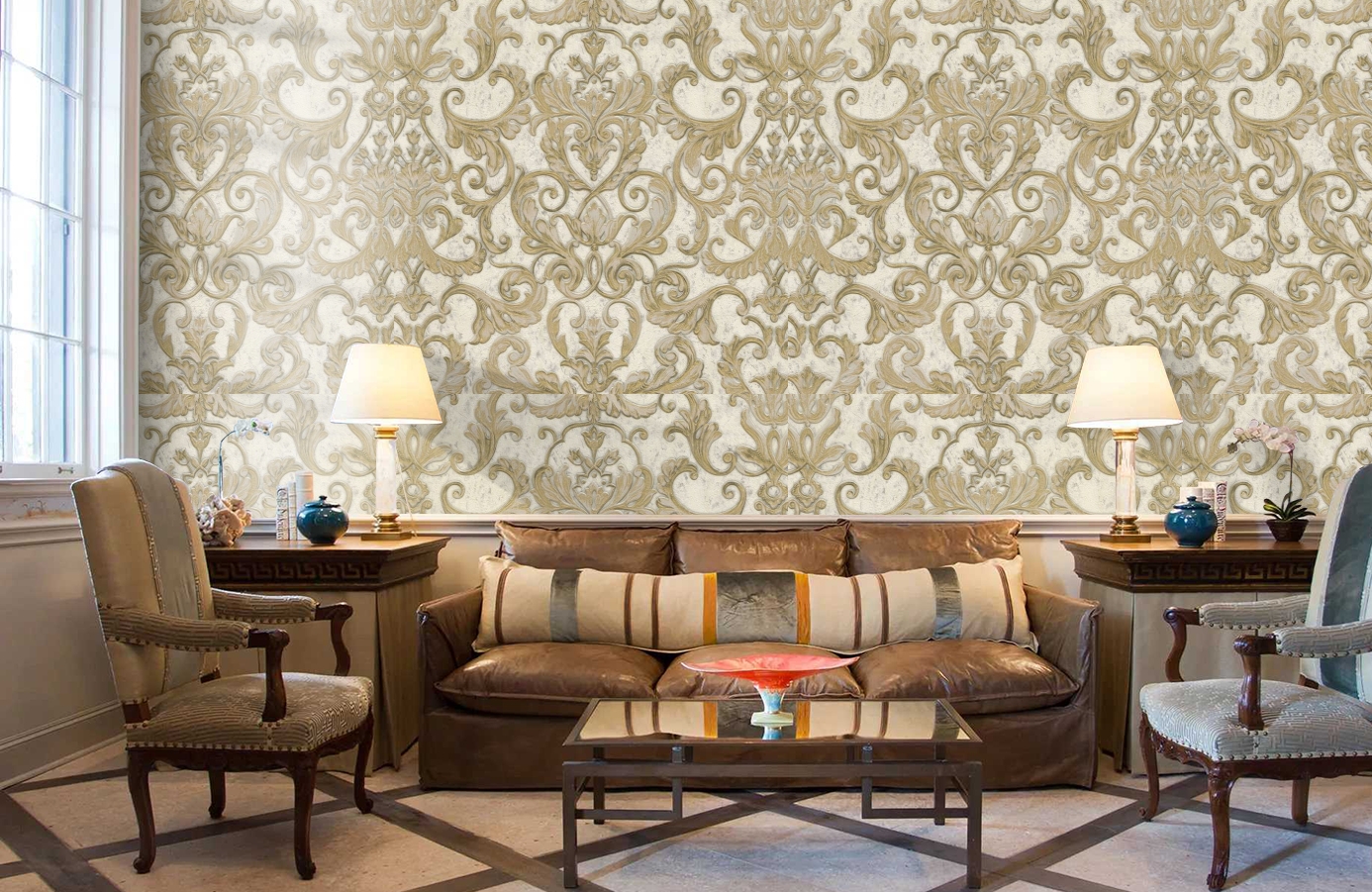 Обои 85007 фото в интерьере кабинета