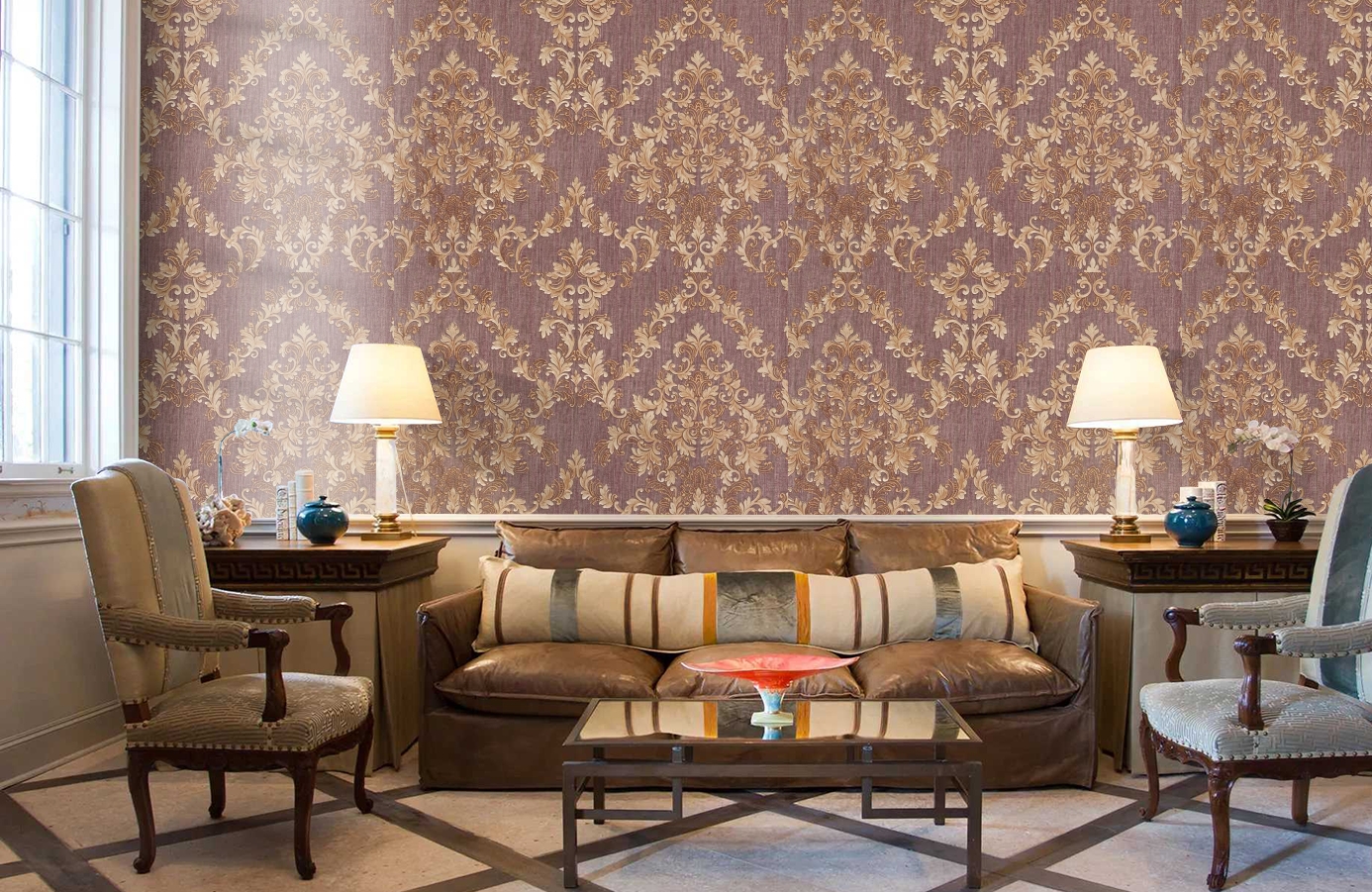 Обои M41115 фото в интерьере кабинета