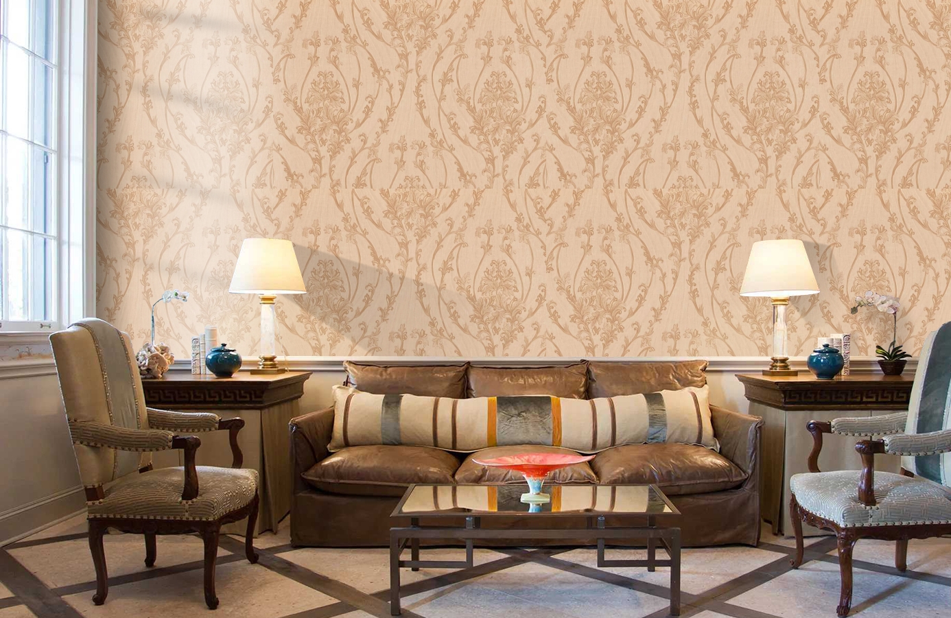 Обои M41118 фото в интерьере кабинета