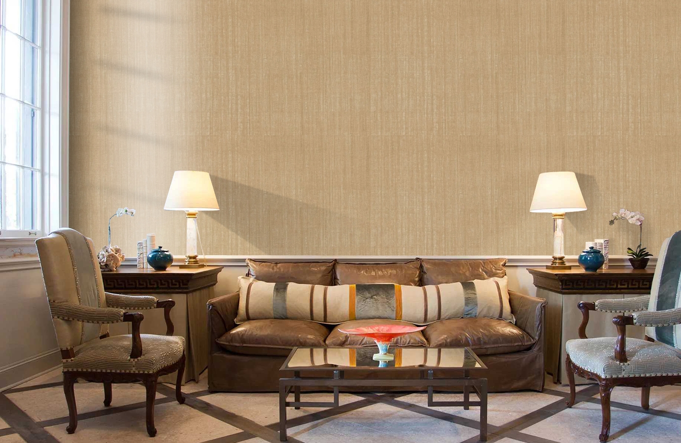 Обои M41122 фото в интерьере кабинета