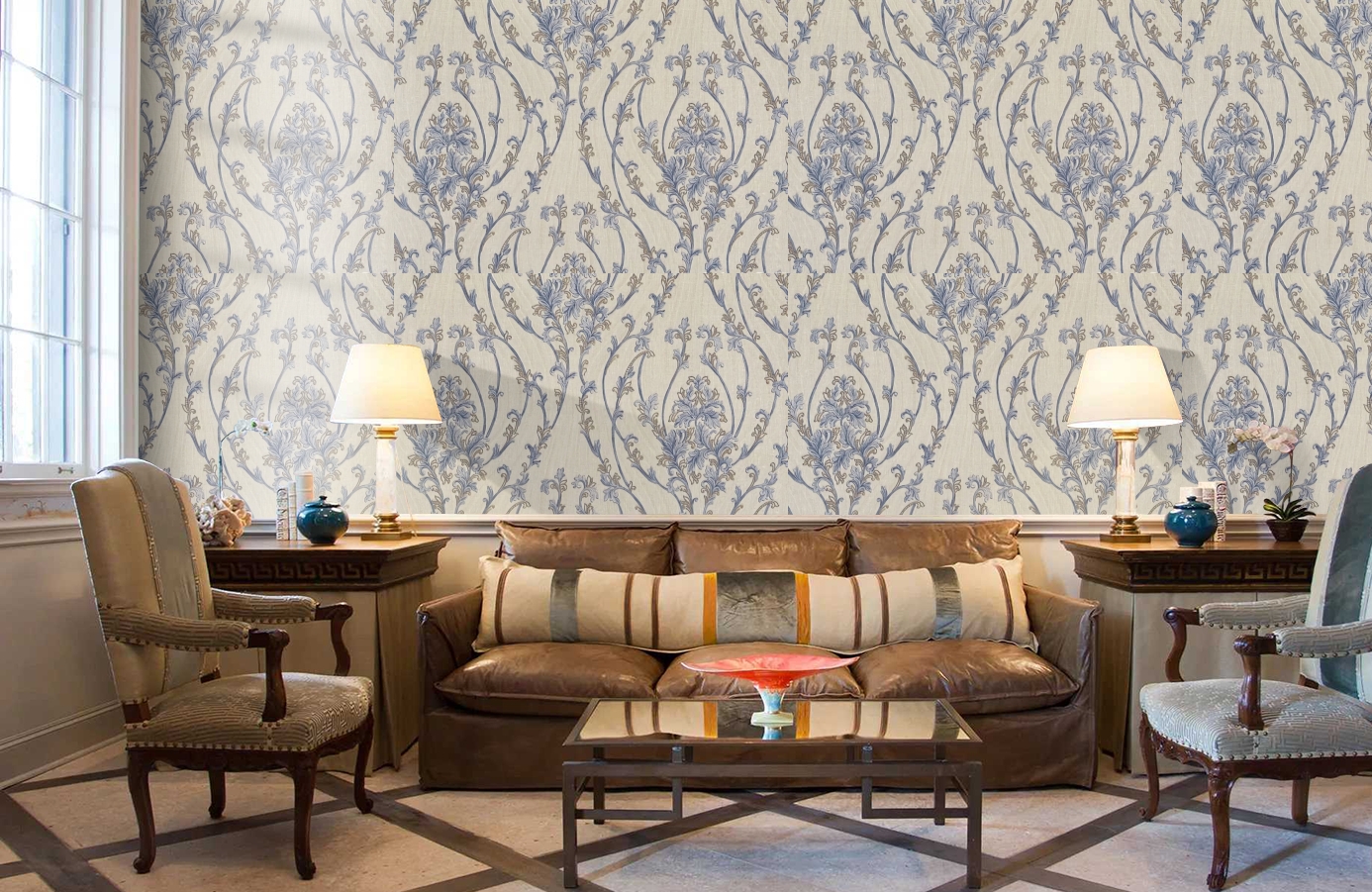 Обои M41127 фото в интерьере кабинета