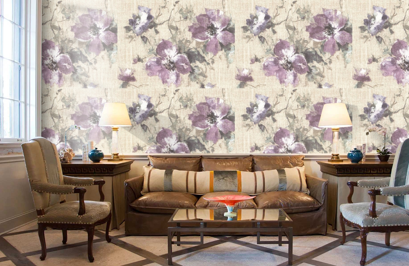 Обои R1305 фото в интерьере кабинета