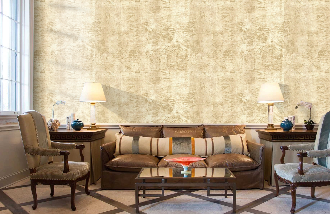 Обои R1352 фото в интерьере кабинета